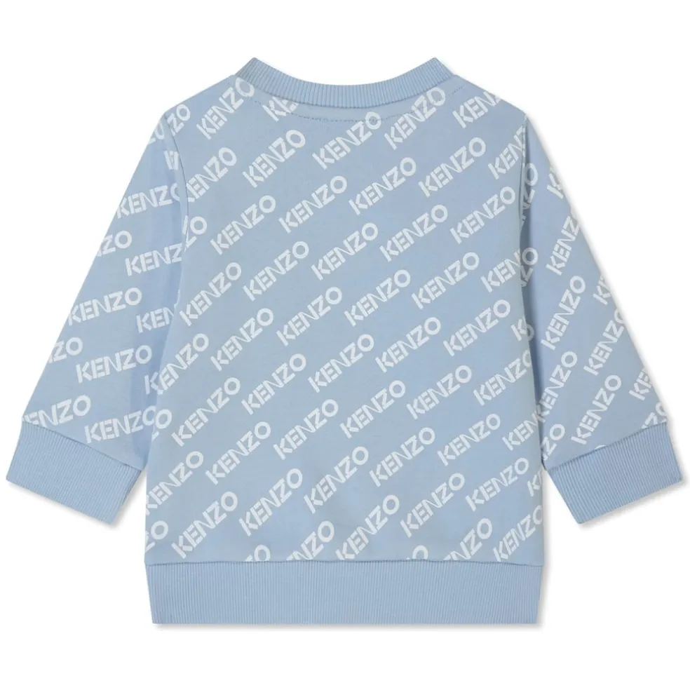 Kenzo All Over Logo Sweatshirt in Blue