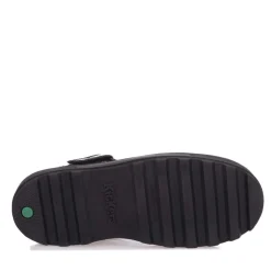 Kickers Childrens Plunk Patent Shoe in Black