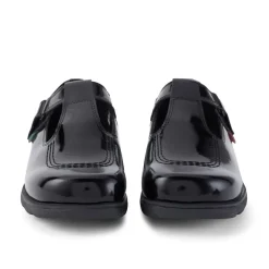 Kickers Fragma T Bar Junior Girls Shoes in Black