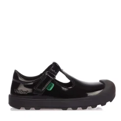 Kickers Infant Plunk Patent Shoe in Black