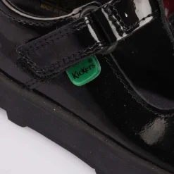 Kickers Infant Plunk Patent Shoe in Black