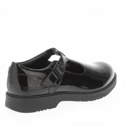 Kickers Junior Girls Finley T Bar Shoe in Black