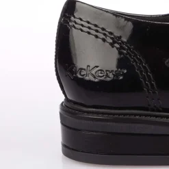 Kickers Junior Girls Lach T-Bar Patent Shoe in Black