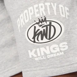 Kings Will Dream Prop Jog Shorts in Grey Marl