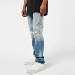 KSUBI Distressed Relaxed Fit Jeans in Blue