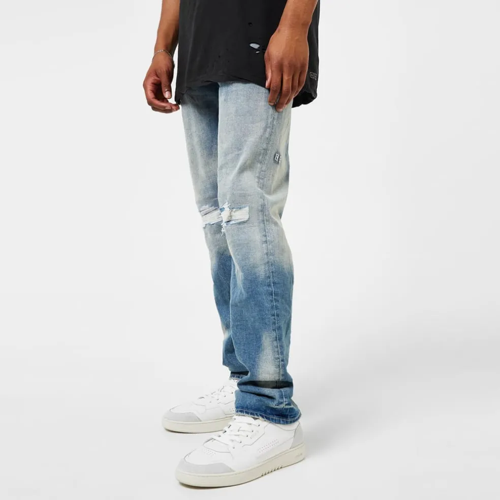 KSUBI Distressed Relaxed Fit Jeans in Blue