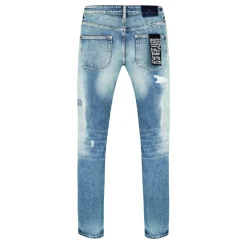 KSUBI Distressed Relaxed Fit Jeans in Blue