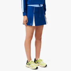 Lacoste Adjustable Colour-Block Interlock Skirt in Blue-White