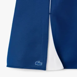 Lacoste Adjustable Colour-Block Interlock Skirt in Blue-White