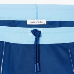 Lacoste Adjustable Colour-Block Interlock Skirt in Blue-White