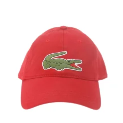Lacoste Adjustable Cotton Twill Cap in Red