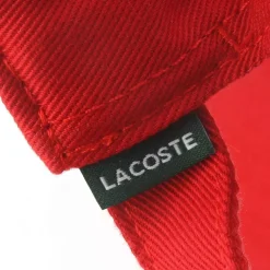Lacoste Adjustable Cotton Twill Cap in Red