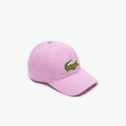 Lacoste Adjustable Cotton Twill Cap in Pink