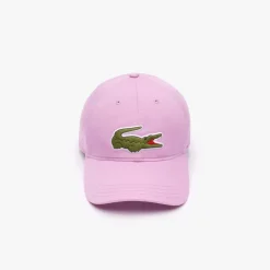 Lacoste Adjustable Cotton Twill Cap in Pink