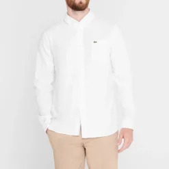 Lacoste Button Down Oxford Shirt in White