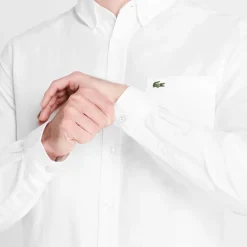 Lacoste Button Down Oxford Shirt in White