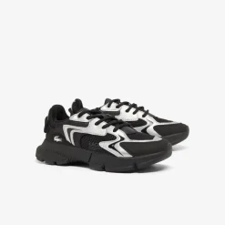 Lacoste Childrens L003 Neo Trainers in Black Silver