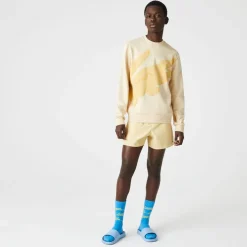 Lacoste Classic Fit Big Logo Sweatshirt in Yellow