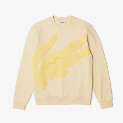 Lacoste Classic Fit Big Logo Sweatshirt in Yellow