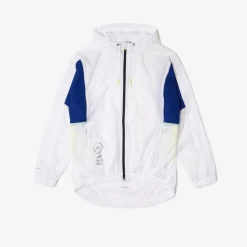 Lacoste Colour-Block Windbreaker Jacket in White