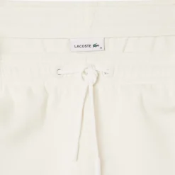 Lacoste Contrast Panel Piqué Shorts in Cream