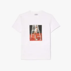 Lacoste Crocodelle Printed Piqué T-Shirt in White