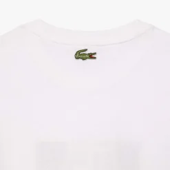 Lacoste Crocodelle Printed Piqué T-Shirt in White