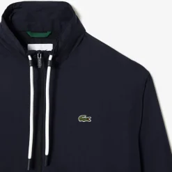 Lacoste Detachable Hood Sportsuit Jacket in Navy