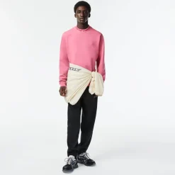Lacoste Double Sided Logo Collar Sweatshirt in Pink