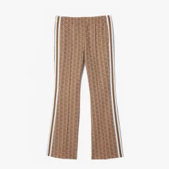 Lacoste Flared Monogram Sweatpants in Beige