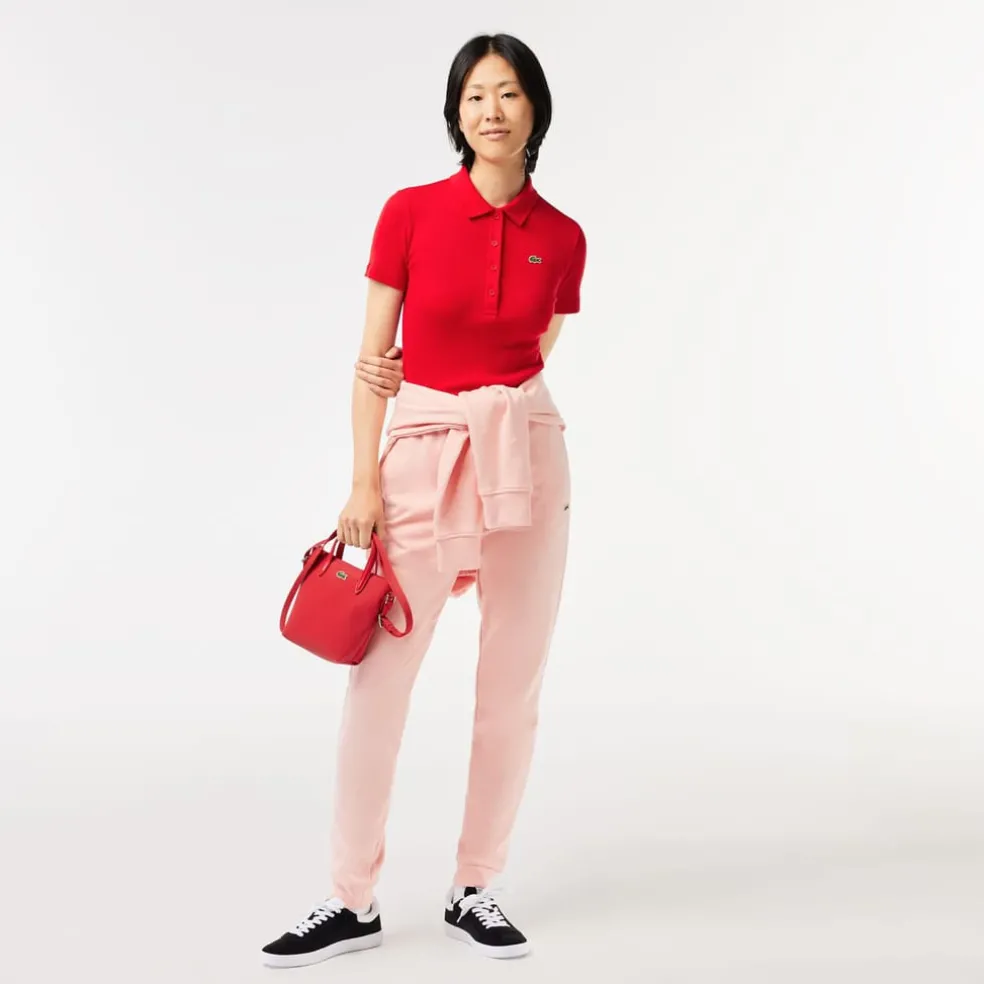 Lacoste Fleece Sweatpants in Pink