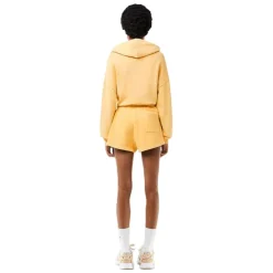 Lacoste French Way Sweat Shorts with Elasticated Waistband in Orange