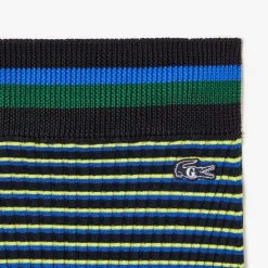 Lacoste Goop Ribbed Knit Shorts in Blue