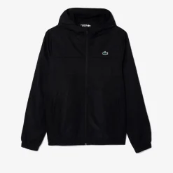 Lacoste Hooded Taffeta Sport Jacket in Black