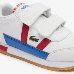 Lacoste Infants Partner Trainers in White red