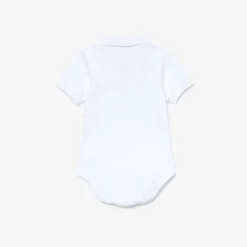 Lacoste Infants Piqué Onesie Gift Set in White