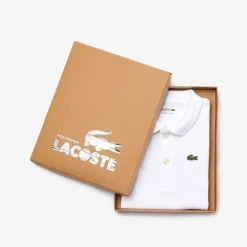 Lacoste Infants Piqué Onesie Gift Set in White