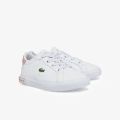 Lacoste Infants Powercourt Trainers in White pink