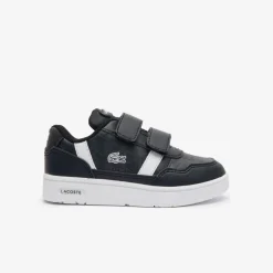 Lacoste Infants T-Clip Trainers in Black-White