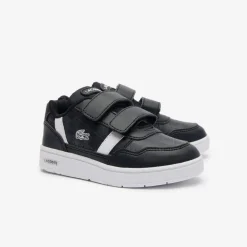 Lacoste Infants T-Clip Trainers in Black-White