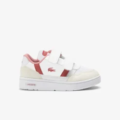 Lacoste Infants T-Clip Trainers in White pink