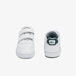 Lacoste Infants T-Clip Trainers in White Green