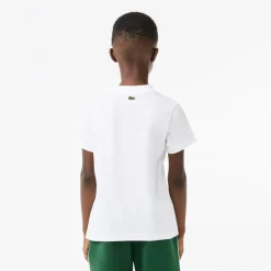 Lacoste Juniors Logo T-Shirt in White