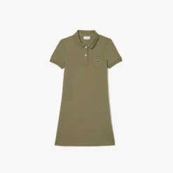Lacoste Juniors Piqué Polo Dress in Khaki