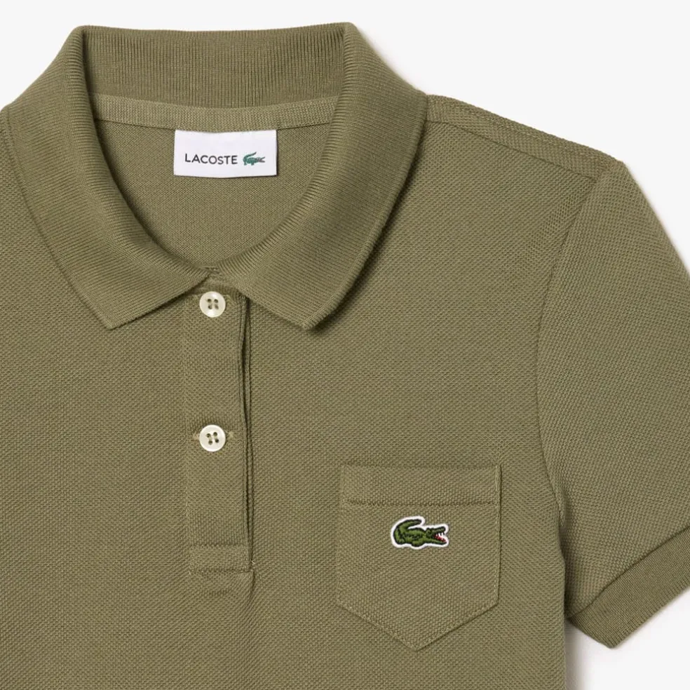 Lacoste Juniors Piqué Polo Dress in Khaki