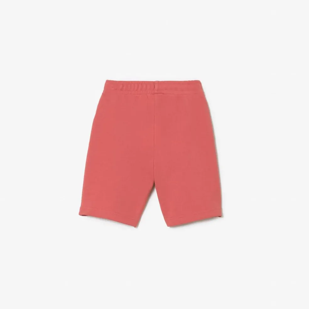 Lacoste Juniors Print Fleece Shorts in Red