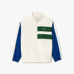 Lacoste Juniors Sportsuit Zip-Up Track Jacket in Cream