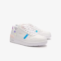 Lacoste Juniors T-Clip Trainers in White pink