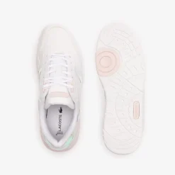 Lacoste Juniors T-Clip Trainers in White pink