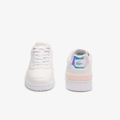 Lacoste Juniors T-Clip Trainers in White pink